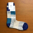 ラソックス rasox パッチワークコットンネップ 靴下 ソックス クルー丈 パッチワーク風 マルチカラー メンズ レディース ユニセックス ブランド L字型 男性用 女性用 男女兼用 日本製 国産 おしゃれ カジュアル アメカジ 綺麗め トラッド ナチュラル ギフト (66-ca241cr02)