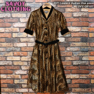 SVY CLOTHINGサボイクロージング◆SVY Leopard Audrey One piece◆SVY-OP107