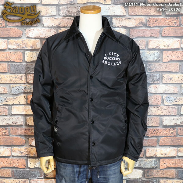 SAVOY CLOTHINGサヴォイクロージングC.CITY Nylon Coach JacketナイロンコーチジャケットSVY-JK129