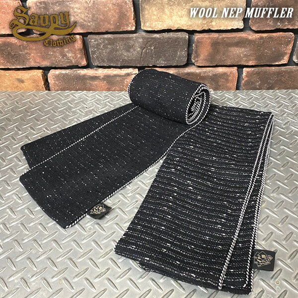 マフラー メンズ（5000円程度） SAVOY CLOTHING サボイクロージング WOOL NEP MUFFLER ウールネップマフラー SVY-MF032-033