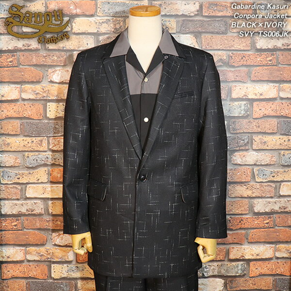 SAVOYCLOTHINGܥGabardineKasuriConporaJacket/BLACKIVORY/ꥳݥ饸㥱å/SVY-TS006JK