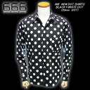 ◆666トリプルシックスNEW DOT SHIRTSBLACK×WHITE23mmDOT