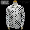 ◆666トリプルシックスNEW DOT SHIRTSWHITE×BLACK23mmDOT