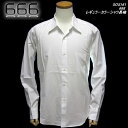 ◆666トリプルシックス長袖レギュラーカラーシャツWHITESOS161