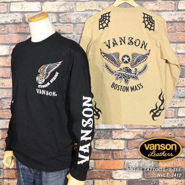 Rakuten - VANSON バンソン BIKERS TATTOO L/S TEE NVLT-2412