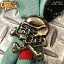 GOOD ROCK'IN グッドロッキンバンダナクリップクロスボーンスカルアンティークシルバー