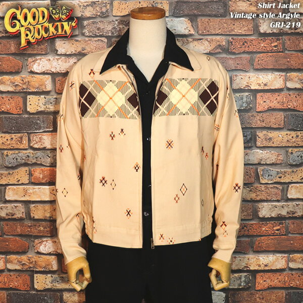 GOOD ROCKIN グッドロッキンShirt Jacket シャツジャケット Vintage Style Argyle ヴィンテージスタイル アーガイル GRJ-219