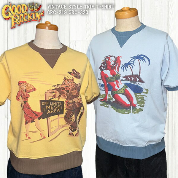 GOODROCKIN/åɥå/VINTAGESTYLETRIMT-SHIRT/ơ/ȥT/GRC-319GRC-320