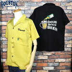 HOUSTON/ヒューストン/ビール柄刺繍ボーリングシャツ