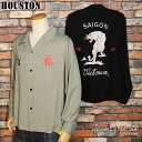HOUSTON ヒューストン SOUVENIR L/S SHIRT スーベニアシャツ ベトシャツ スカシャツ 白虎柄 41068