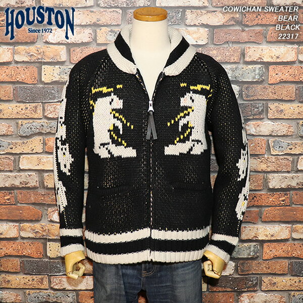 HOUSTON/ҥ塼ȥ/COWICHANSWEATER/󥻡/BEAR//BLACK/22317