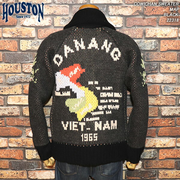 HOUSTON/ҥ塼ȥ/COWICHANSWEATER/󥻡/MAP/BLACK/22318
