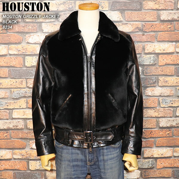 HOUSTON/ҥ塼ȥ/MOUTONGRIZZLYJACKET/ꥺ꡼㥱å//BLACK/8234