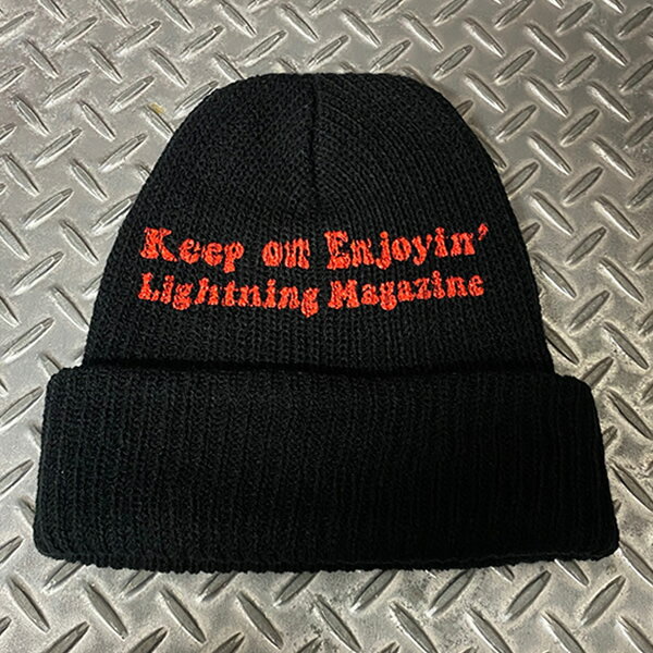 Lightning ライトニング BRONER Lightningオリジナルプリント入りニットキャップ