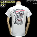 MOON EYESムーンアイズ◆MOON ピンストライプステューディオTシャツ◆◆ホワイト◆TM324WH