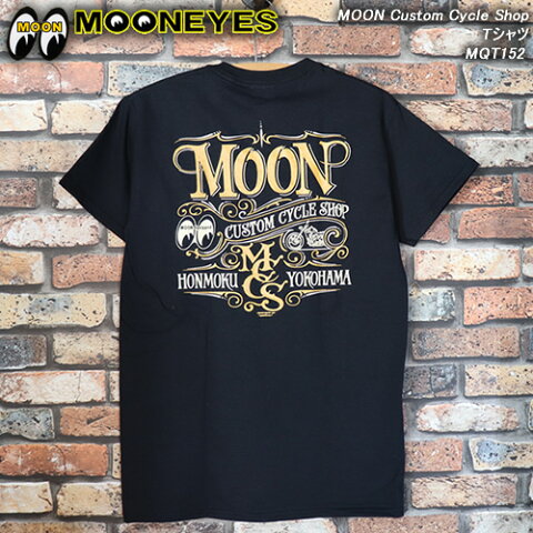 MOONEYESムーンアイズ◆MOON Custom Cycle ShopカスタムサイクルショップTシャツ◆MQT152