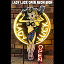 ◆LADY LUCK OPEN NEON SIGN◆◆レディーラック・オープン・ネオンサイン◆