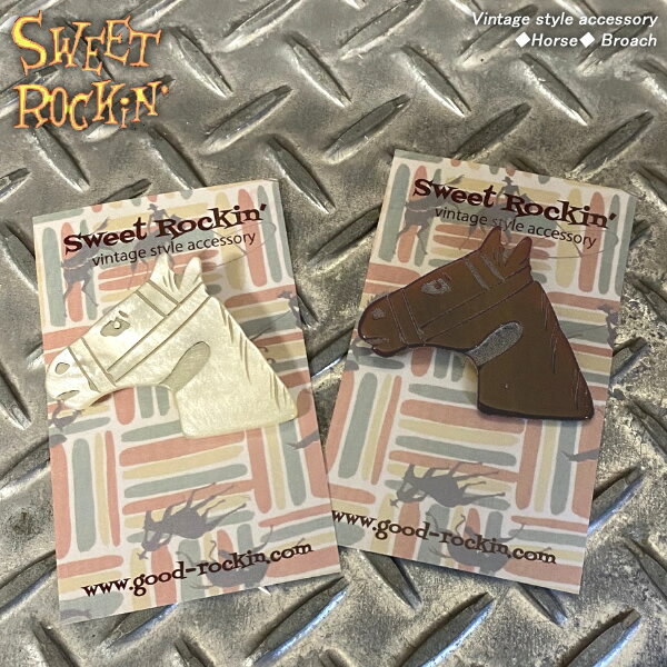 楽天CREAM SODA SHOP Garage PARADISESweet Rockin'スウィートロッキンVintage style accessoryヴィンテージスタイルアクセサリー◆Horse◆馬頭Broach