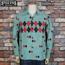 楽天CREAM SODA SHOP Garage PARADISESTYLE EYESスタイルアイズMid 1950s Style1950年代中期CORDUROY SPORTS SHIRTコーデュロイスポーツシャツARGYLEアーガイルMINT GREENミントグリーンSE28971