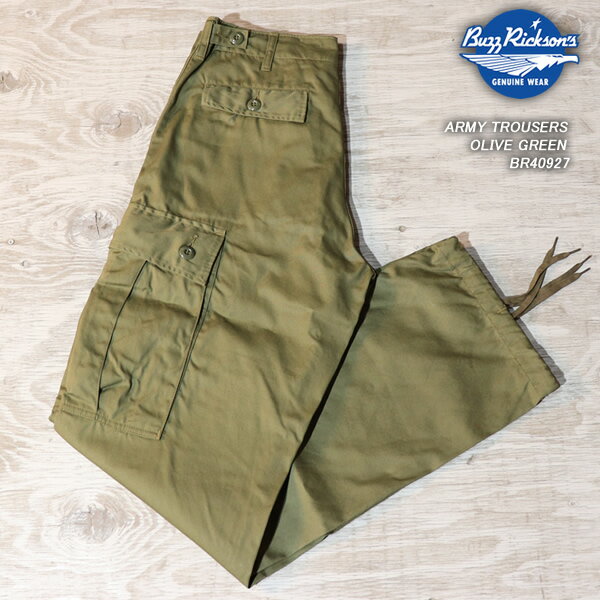 BUZZRICKSON'S/ARMYTROUSERS/TROUSERS/COTTONWINDRESISTANTPOPLIN/OLIVEGREEN/ARMYSHADE107/ѥ/ѥ/BR40927