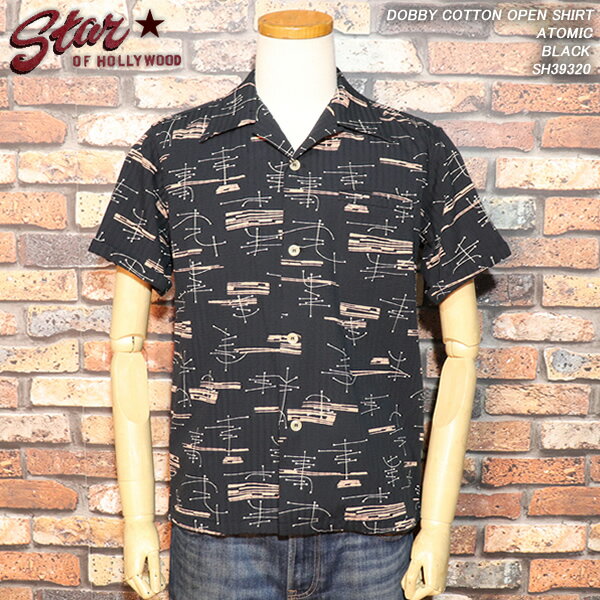 STAROFHOLLYWOOD/֥ϥꥦå/DOBBYCOTTONOPENSHIRTɥӡåȥ󡦥ץ󥷥/ATOMIC/ȥߥå/BLACK/SH39320Υ󥿡ץ饤