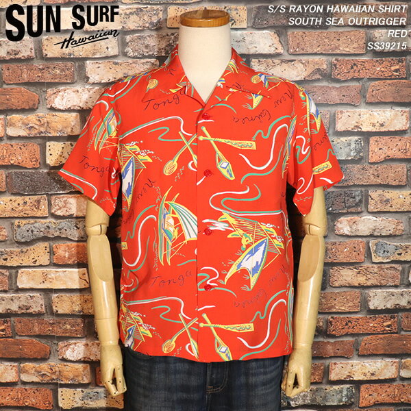 SUNSURF/󥵡/S/SRAYONHAWAIIANSHIRT/Ⱦµ졼ϥ磻󥷥/SOUTHSEAOUTRIGGER/SS39215/Υ󥿡ץ饤