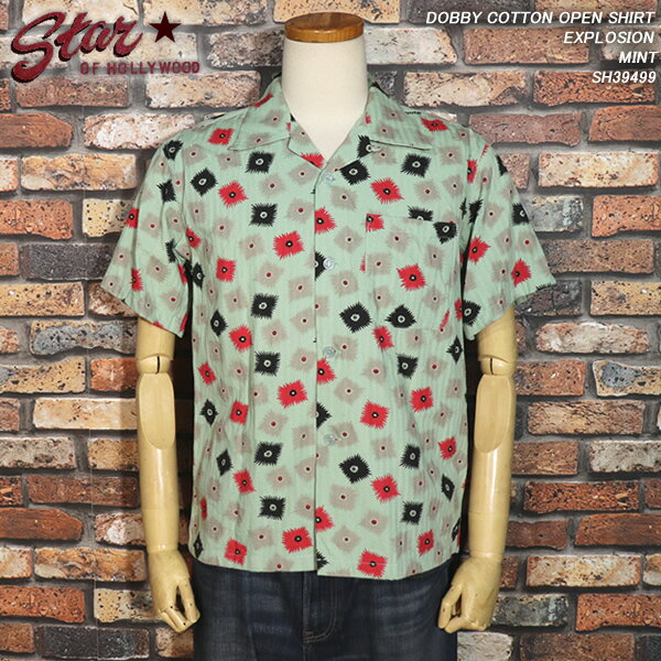 STAROFHOLLYWOOD/֥ϥꥦå/DOBBYCOTTONOPENSHIRT/ɥӡåȥ󡦥ץ󥷥/EXPLOSIONץ/MINT/SH39499