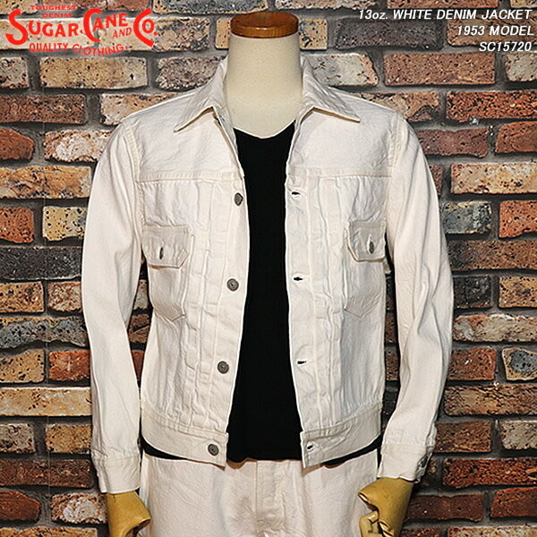 SUGARCANE/奬/13oz.WHITEDENIMJACKET/1953MODEL/ۥ磻ȥǥ˥ॸ㥱å/1953ǥ/SC15720