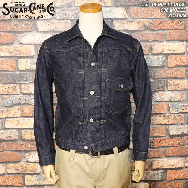 SUGARCANE/奬/13oz.DENIMBLOUSE/ǥ˥֥饦/1936MODEL/SC11936