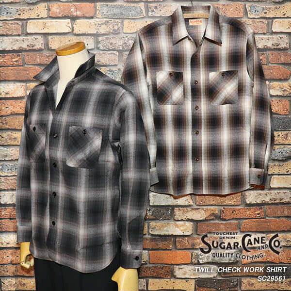 SUGARCANE/奬/TWILLCHECKWORKSHIRT/ĥå/SC29561