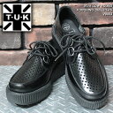 TUKティーユーケー◆TUK VIVA LOW ROUND PUNCHING CREEPERS◆◆BLACK◆V8883