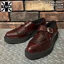 T.U.K.Monk Buckle Creeperモンクストラップポインテッド・クリーパーラバーソールBurgundyA9856