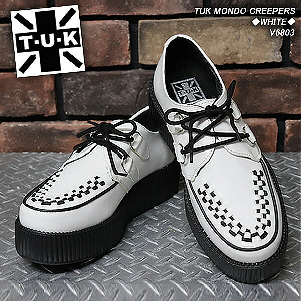 T・U・Kティーユーケー◆TUK MONDO CREEPERS◆◆WHITE◆V6803