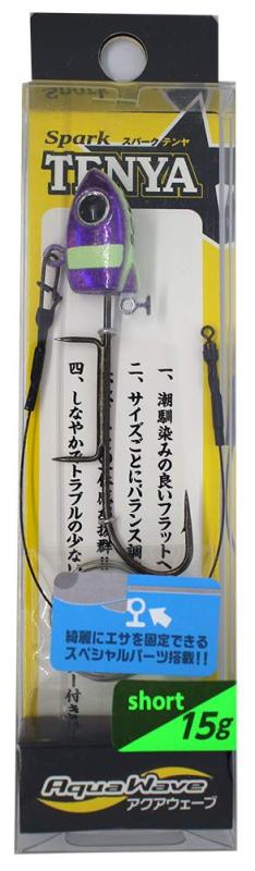コーモラン(Cormoran) スパークテンヤ 15g ショート #TE5 パープルゼブラ