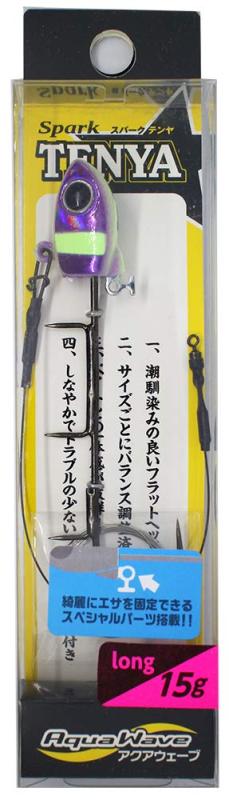 コーモラン(CORMORAN) スパークテンヤ 15g ロング #TE5 パープルゼブラWeight:15g