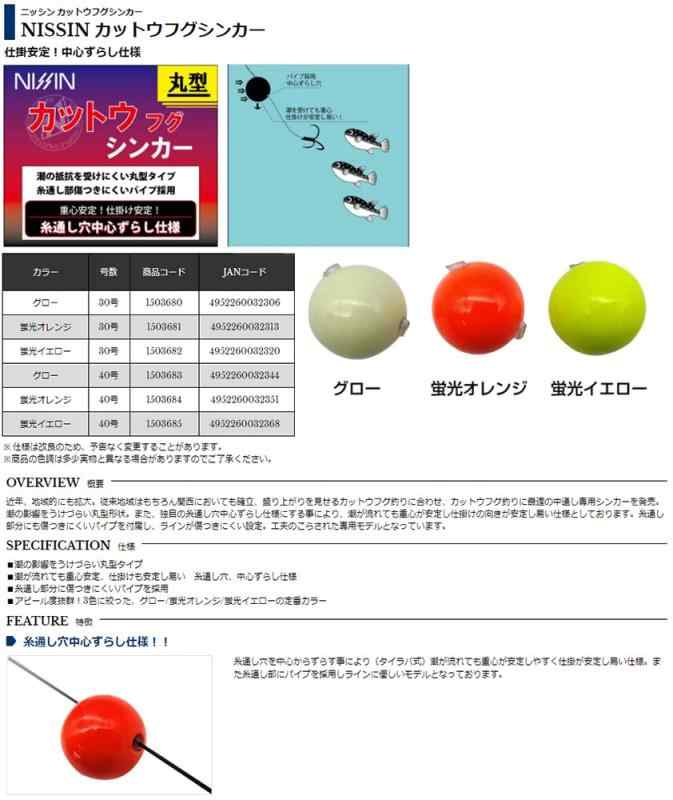 宇崎日新 NISSIN カットウフグシンカー ...の紹介画像2