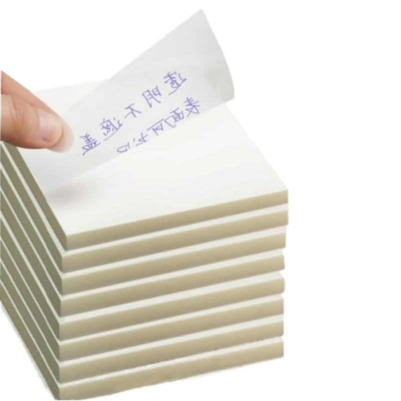 seimeinoki 透明 付箋 75*75mm 50枚*8冊 教科書に書き込める付箋 キレイに剥がせ 透ける付箋 強粘着 付箋 資料注釈 教科書 注釈 メモまとめ 貼るノート1