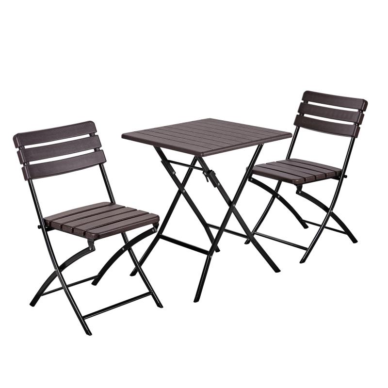 VECELO アウトドア テーブル チェアセット 3点セット 折りたたみ式 ガーデンテーブル コンパクト収納 ..