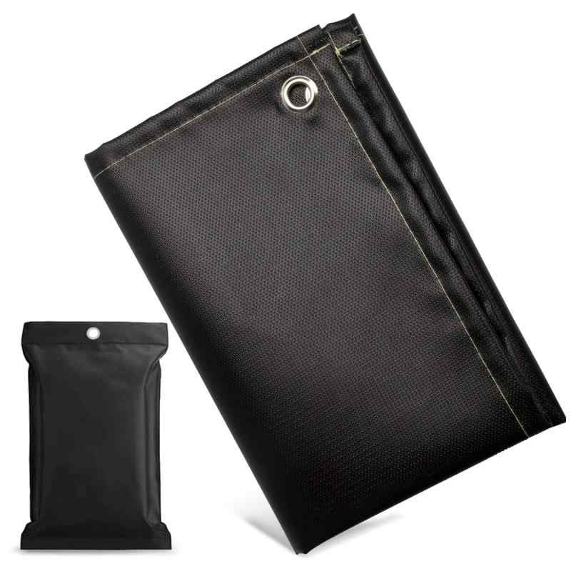 shinmond 焚き火シート スパッタシート 焚き火台シート 100*100CM 両面シリカゲルコーティング シリコン加工 グランドシート ガラス繊維 瞬間耐熱1500℃ 溶接 耐熱シート 防火シート 防炎シート