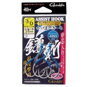 がまかつ(Gamakatsu) アシストフック鎌斬 ショート GA048 3/0フック:3/0寸法:25mmPE:20号入数:2組
