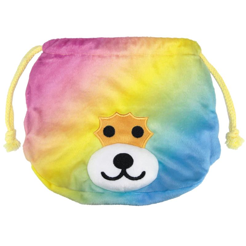 ぬいぐるみフェイス巾着 アフロ犬サンエックスキャラクターズあのころのともだちテーマからぬいぐるみ巾着が登場マチ付でたっぷり入りますサイズ高さ21.3×幅11.8×奥行5cm