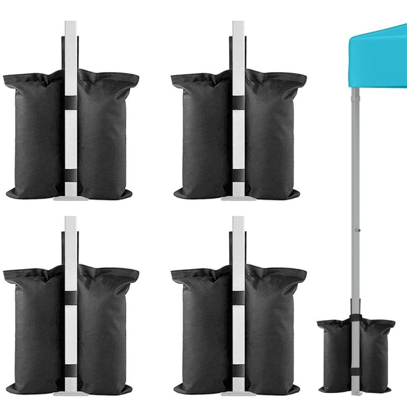 ZADAFINA テント重り 4個セット テントやタープ固定用 ウエイト ウエイトバッグ 固定 砂袋 おもし重し転倒防止 キャンプ テントアウトドア タープ ポール固定 重し袋 強風対策 総容量砂52kg [