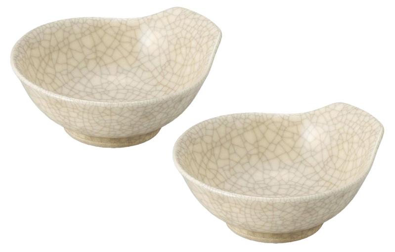 萬古焼 銀峯 貫入 とんすい レンゲ DISHWARE_BOWL