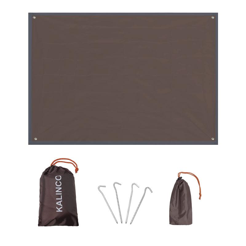 KALINCO テント グランドシート タープ 折り畳み ペグ付き 軽量 防水 収納バッグ付き レジャーシート 登山/BBQ/釣り/キャンプ用 コンパクト便利 150×210cm/180×210cm