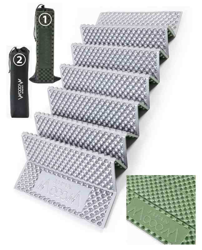 モームジャパン キャンプマット アウトドアマット 極厚20mm レジャーマット 寝袋マット 銀マット 【収..