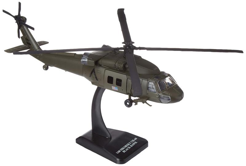 NewRay 1:60 DIE-CAST Sikorsky UH-60 Black Hawk Helicopter Green Color Model COLLECTION