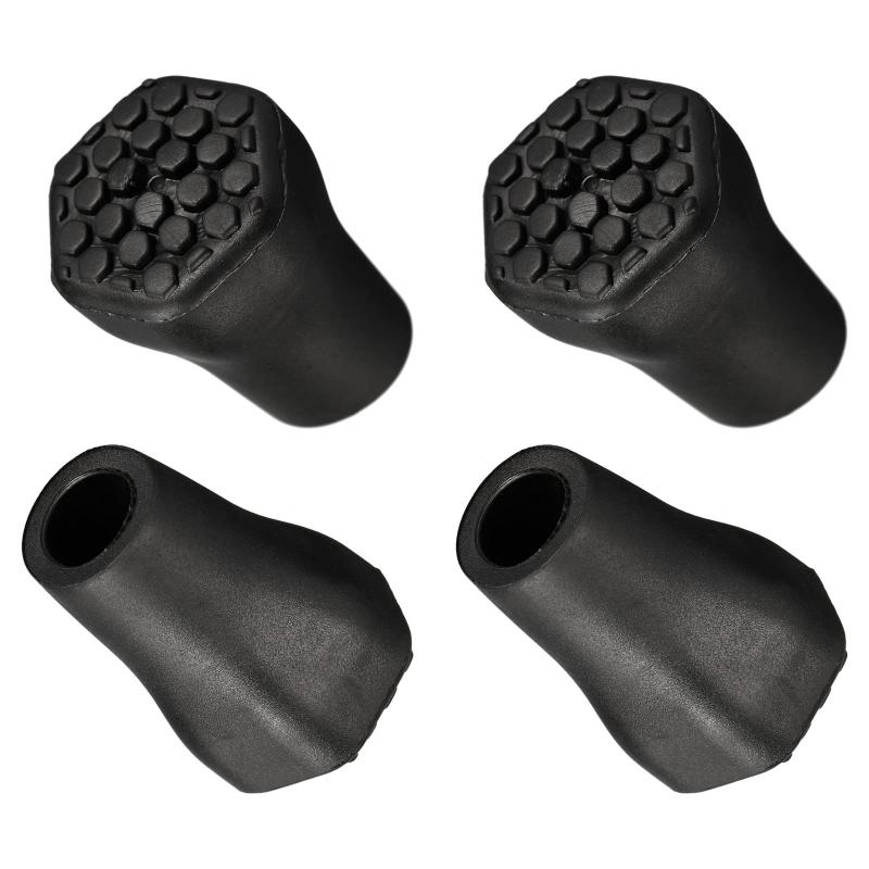 PATIKIL トレッキングポールの先端 4個 登山スキー杖 先端プロテクター 交換用アクセサリー グリップの追加 ハイキングポール用