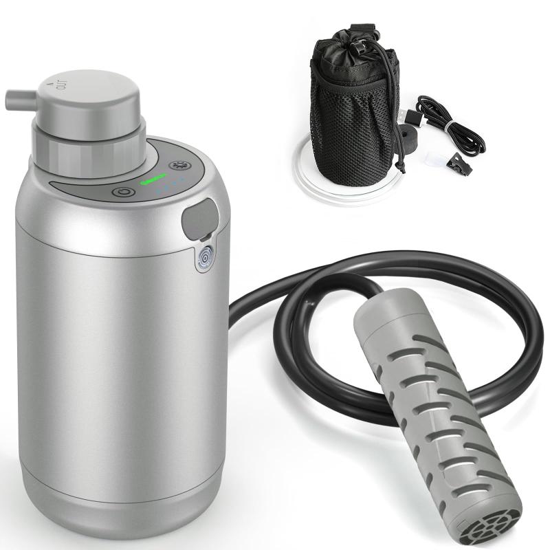 【日本防災安全協会認証品】Greeshow 電動式携帯浄水器 GS-2801 浄水器 濾過器 アウトドア及び災害対策に最適 非常用サバイバル浄水器 水濾過 携帯用 飲み水確保 軽量・コンパクト LEDライト搭