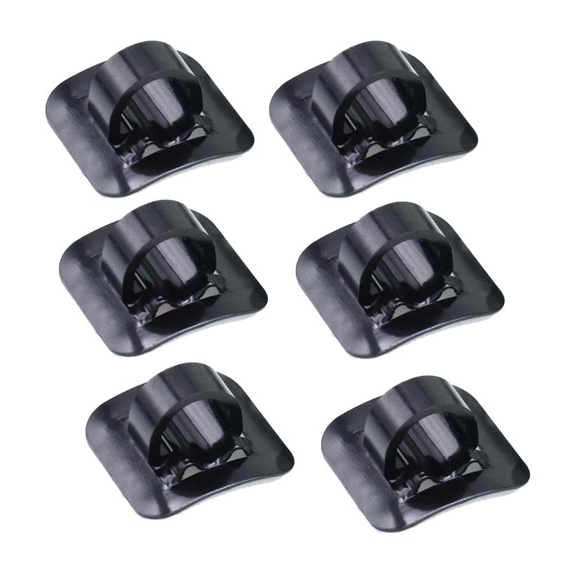 JooBsoso 自転車 ブレーキ （6個入）自転車スレッドガイド 自転車ブレーキケーブルガイドクリップ Cタイプバックル自転車 ブレーキケーブルガイド （ブラック）(4.0)