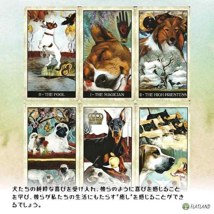 ワイズ ドッグ タロット Wise Dog Tarot タロット占い方 日本語解説書付き FLATLAN...